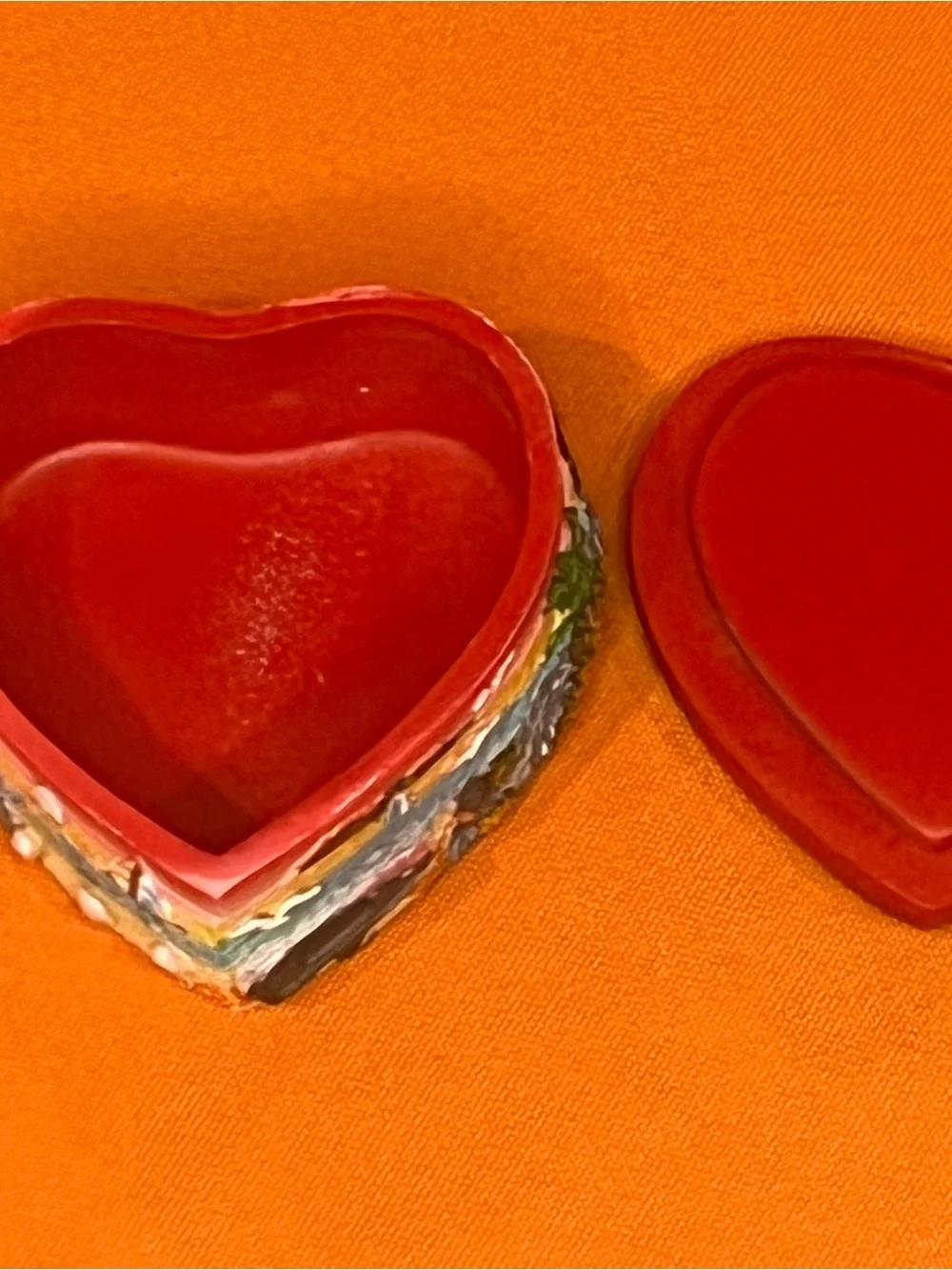 Florida Heart Shaped Trinket Box with Dolphins